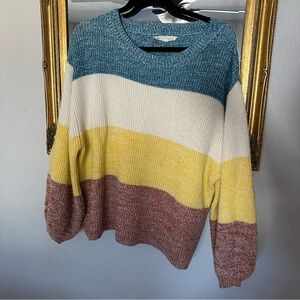 Pink Lily Colorblock Sweater